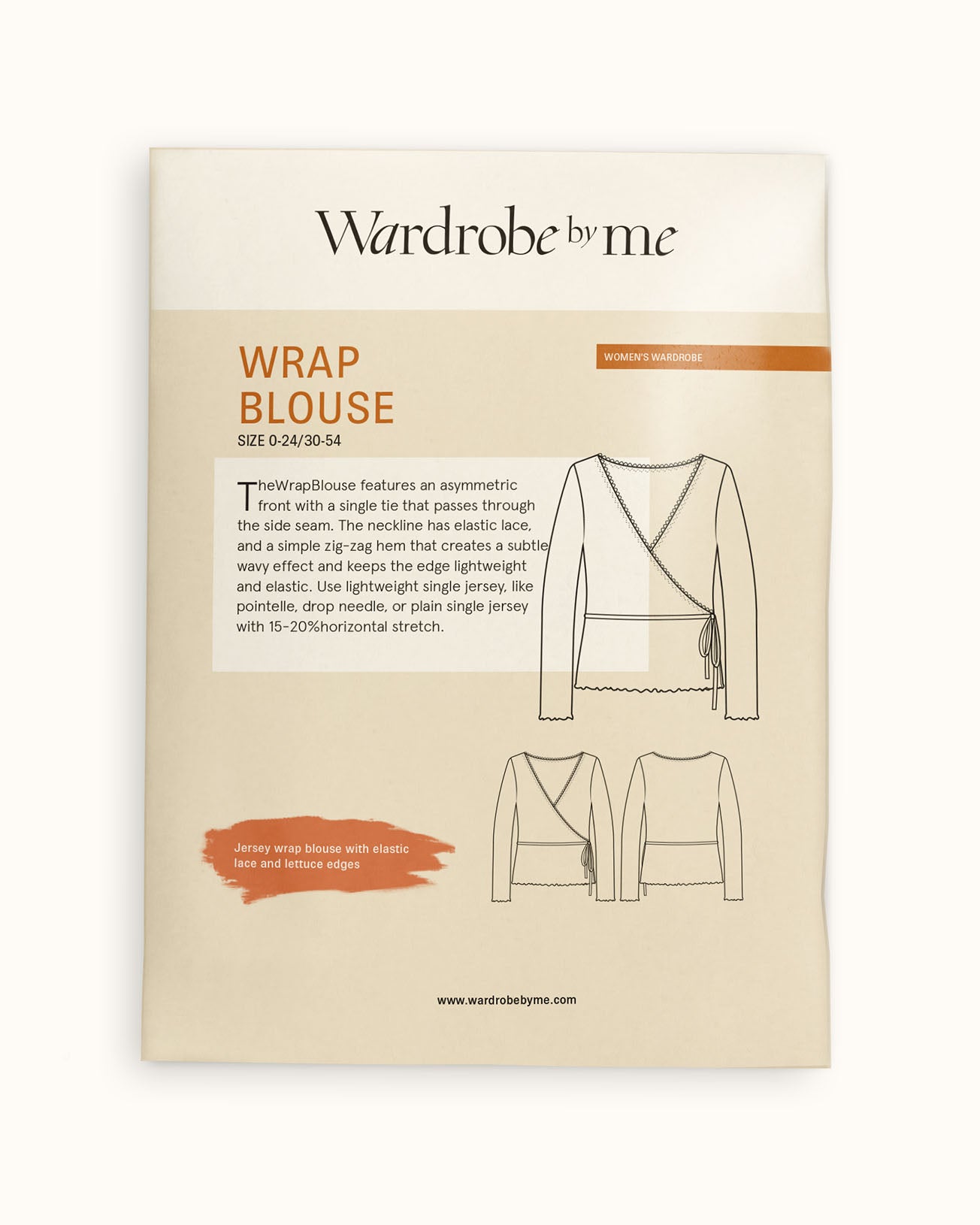 Wrap Blouse Womens Paper Pattern - Wardrobe by Me