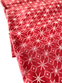 Snowflakes - Red - Warm & Cozy - MK Surface - Cloud 9 Fabrics - Poplin