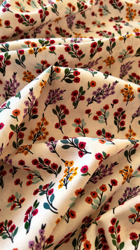 Tiny Flowers - Zebras - Maria Galybina - Cloud 9 Fabrics - Poplin