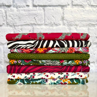 Zebra Stripes Red - Zebras - Maria Galybina - Cloud 9 Fabrics - Poplin