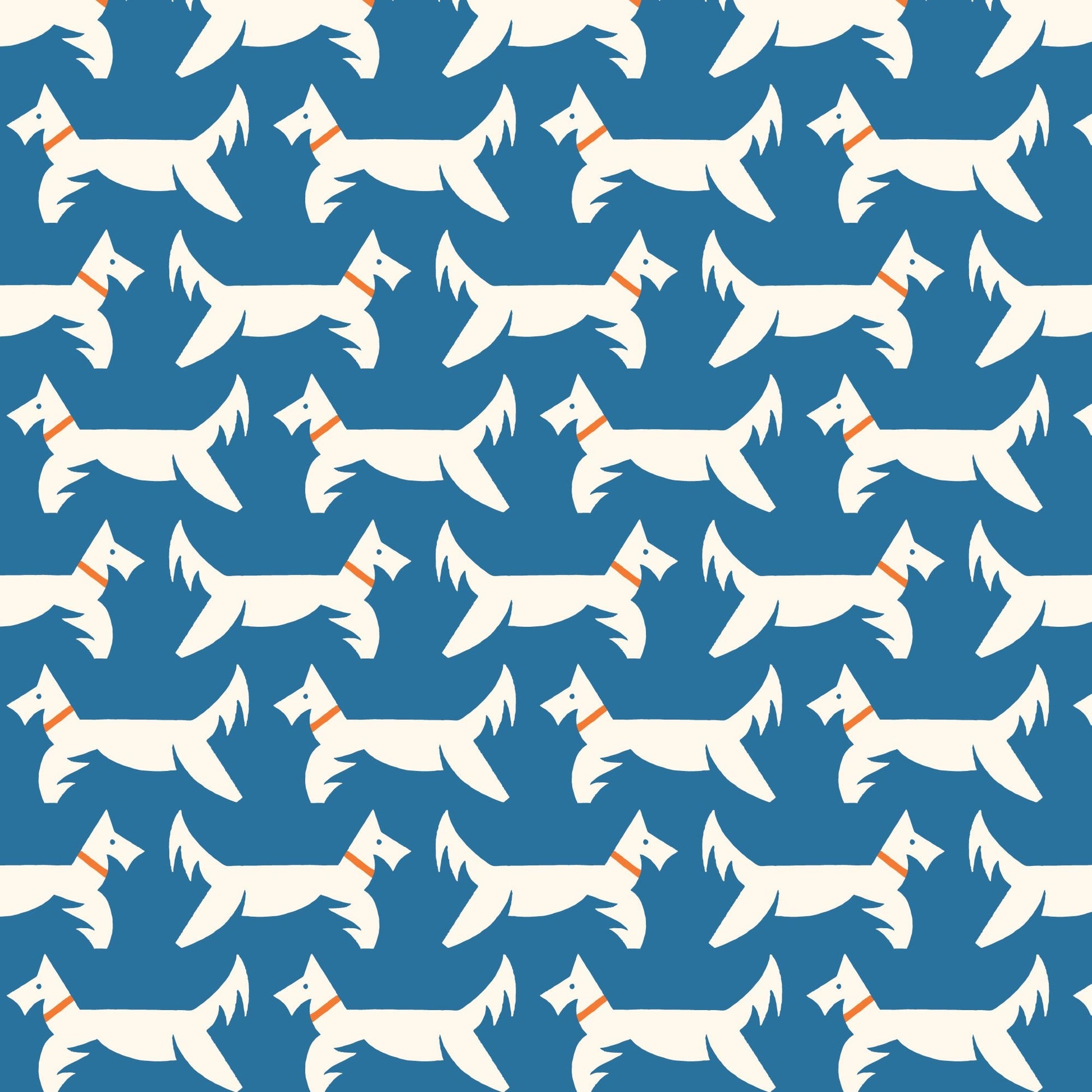 A Dog's Life - Navy - Orchard Deco - Ariana Martin - Cloud 9 Fabrics - Poplin - Simplifi Fabric