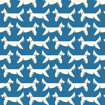 A Dog's Life - Navy - Orchard Deco - Ariana Martin - Cloud 9 Fabrics - Poplin - Simplifi Fabric