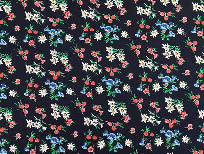 Adeline Floral Denim - Oeko - Tex 100 - Fabric Godmother - Simplifi Fabric