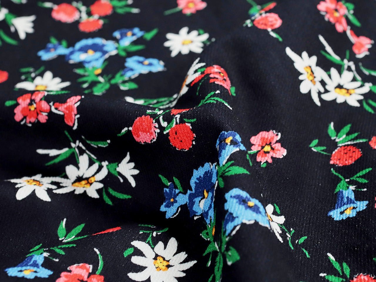 Adeline Floral Denim - Oeko - Tex 100 - Fabric Godmother - Simplifi Fabric