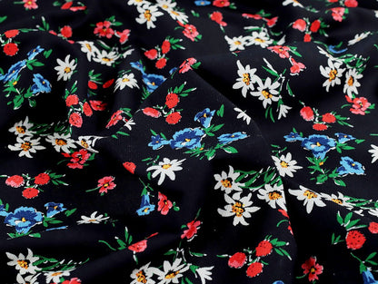 Adeline Floral Denim - Oeko - Tex 100 - Fabric Godmother - Simplifi Fabric