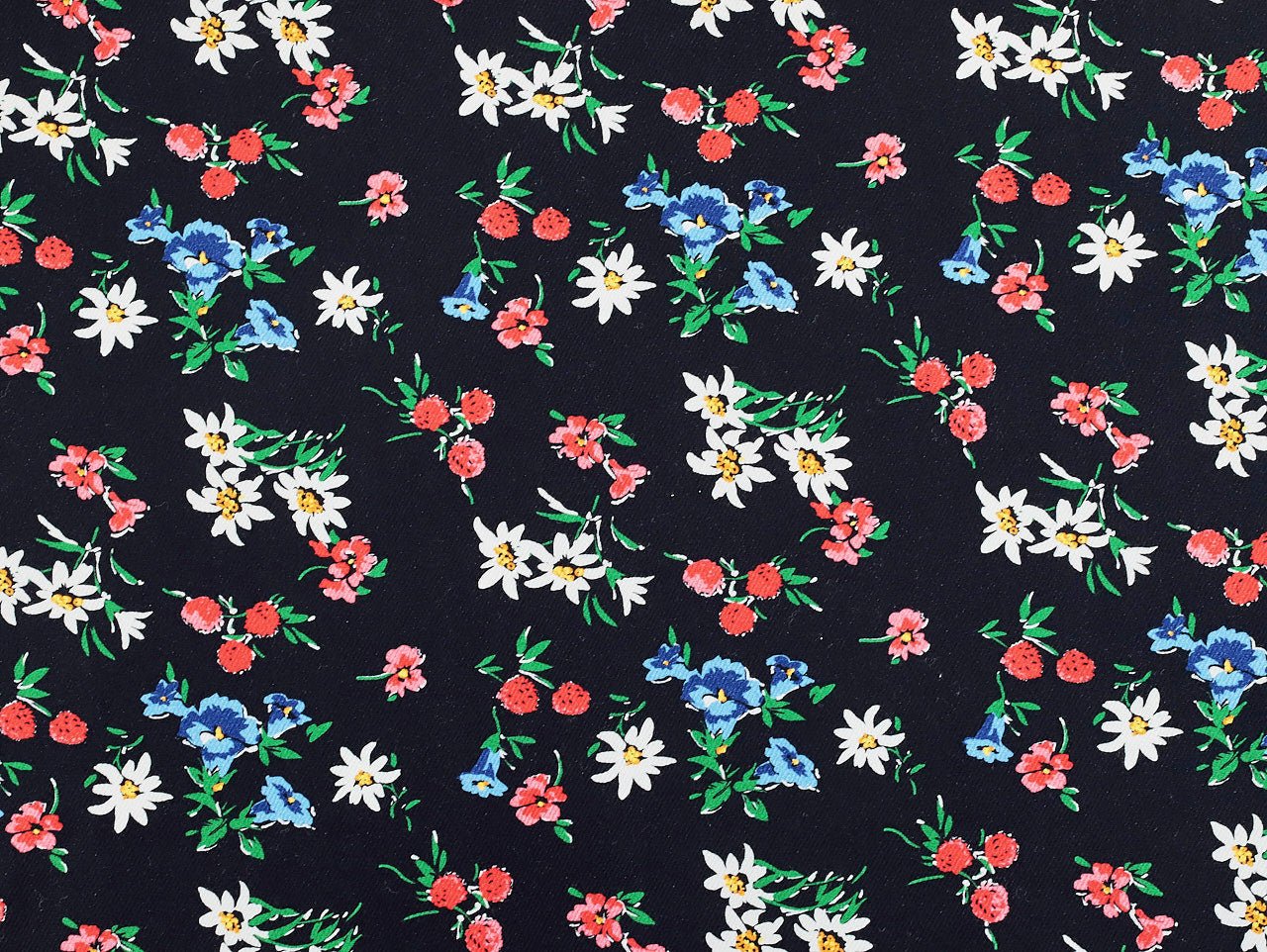 Adeline Floral Denim - Oeko - Tex 100 - Fabric Godmother - Simplifi Fabric