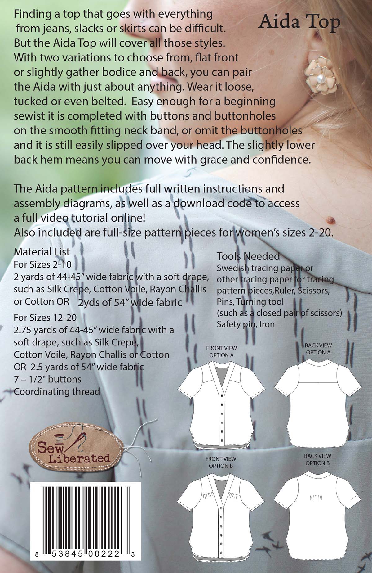 Aida Top Paper Pattern - Sew Liberated - Simplifi Fabric