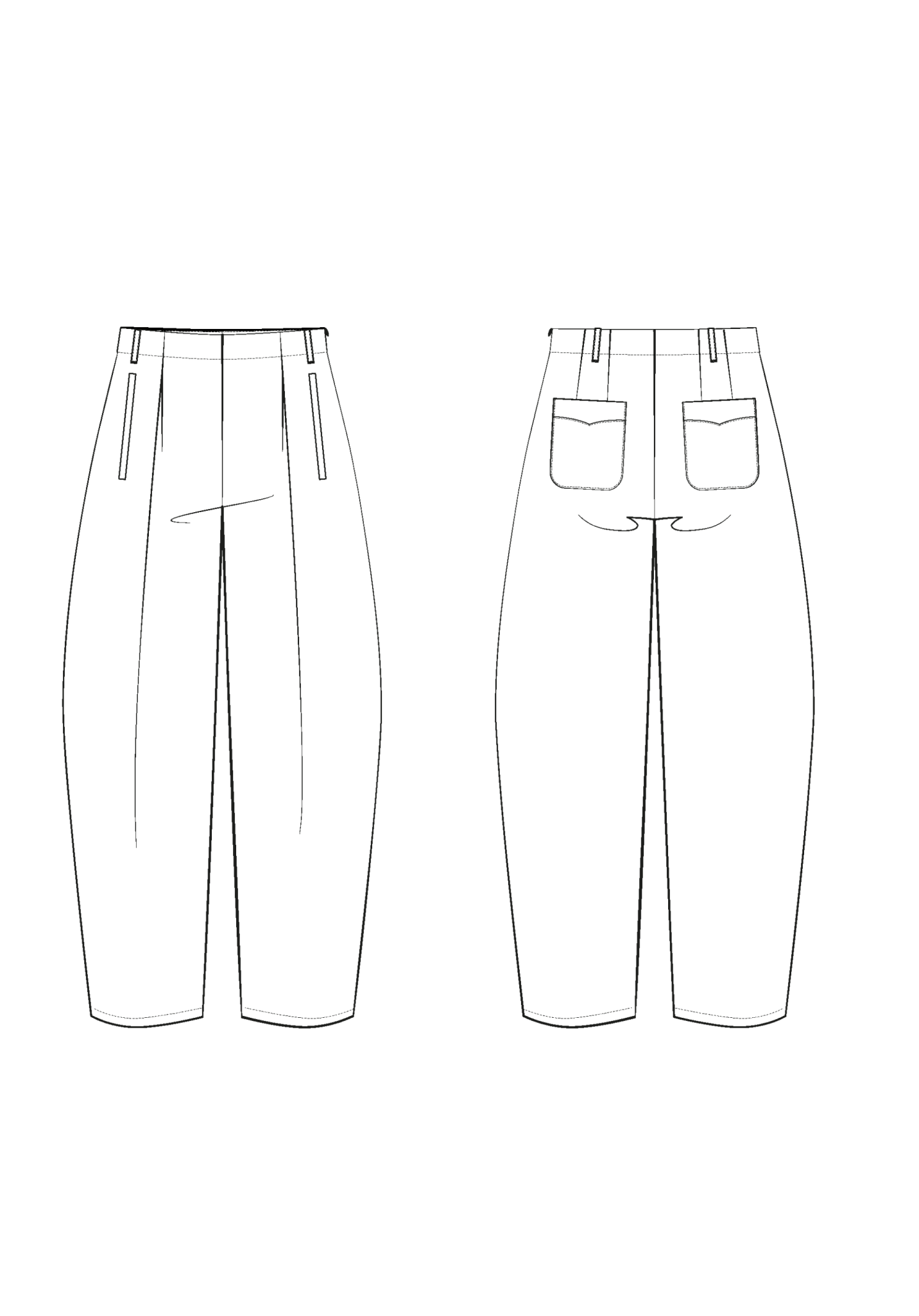 Andrea Trousers Paper Sewing Pattern - Maison Fauve - Simplifi Fabric