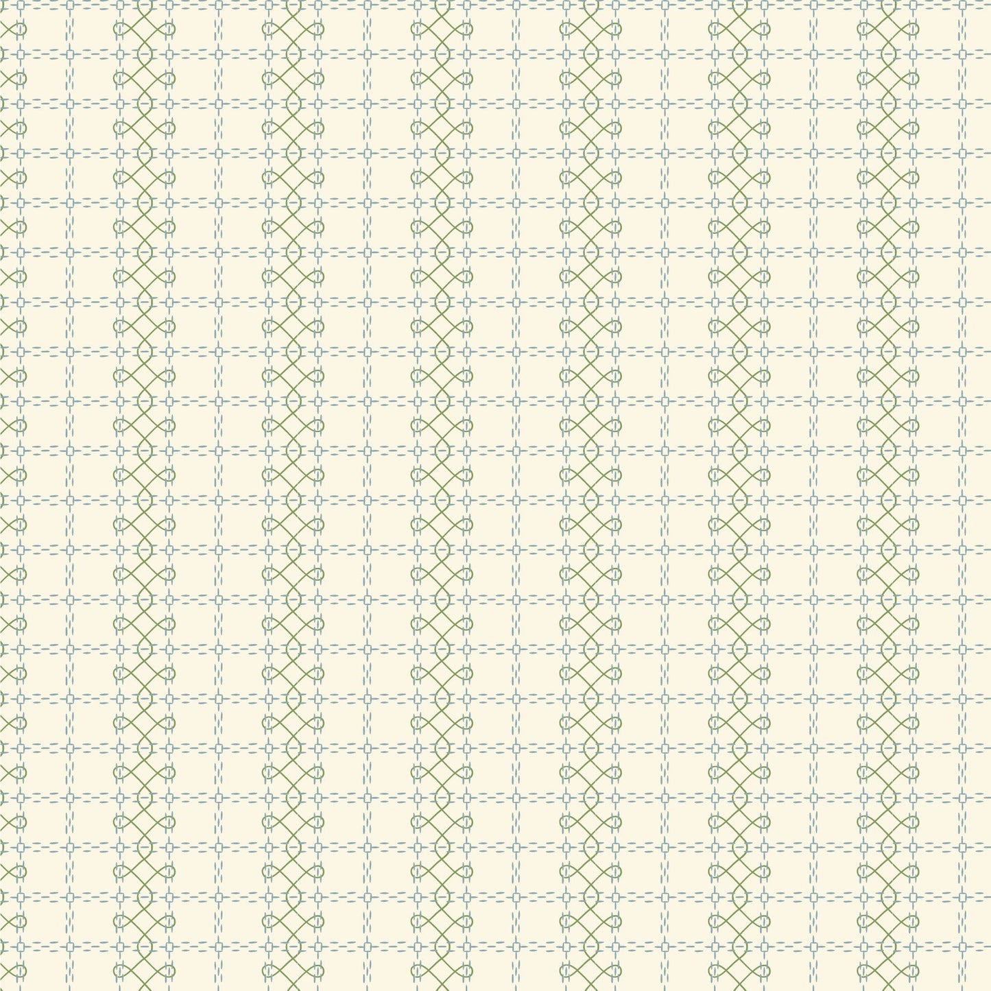 Antique Embroidery - Blue - Summer Garden - House Of Haricot - Cloud 9 Fabrics - Poplin - Simplifi Fabric