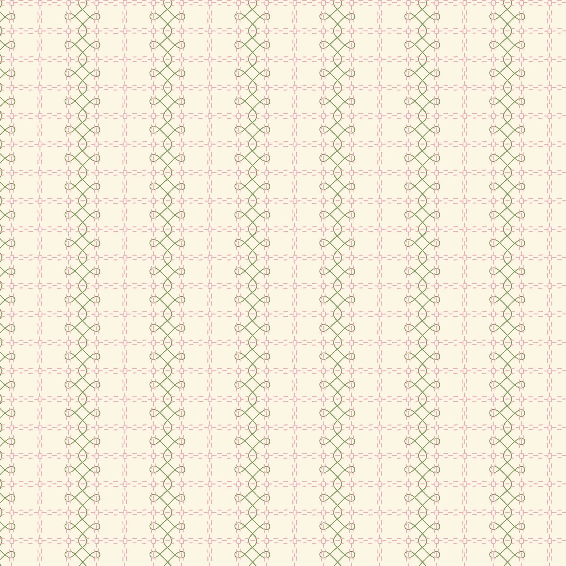 Antique Embroidery - Pink - Summer Garden - House Of Haricot - Cloud 9 Fabrics - Poplin - Simplifi Fabric