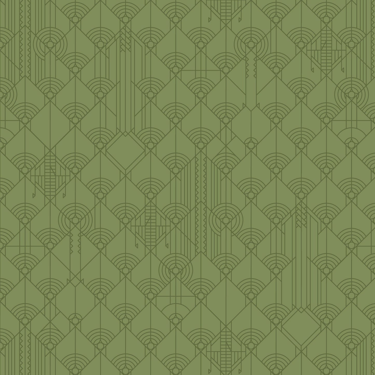 April Showers - Autumn Green - FLW Tone On Tone - Frank Llyod Wright - Cloud 9 Fabrics - Poplin - Simplifi Fabric