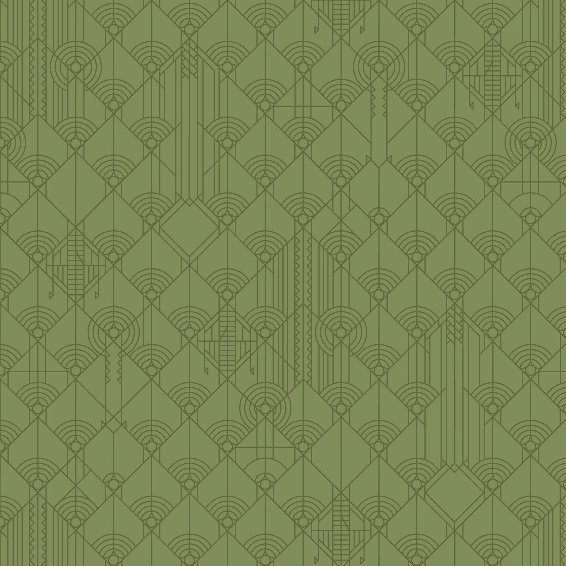 April Showers - Autumn Green - FLW Tone On Tone - Frank Llyod Wright - Cloud 9 Fabrics - Poplin - Simplifi Fabric