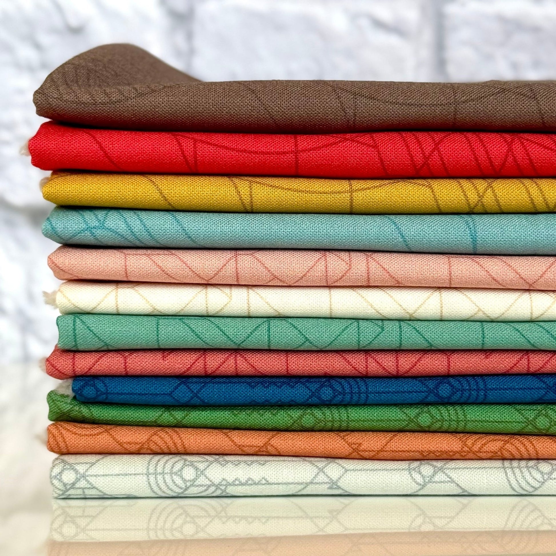 April Showers - Stone Gray - FLW Tone On Tone - Frank Llyod Wright - Cloud 9 Fabrics - Poplin - Simplifi Fabric