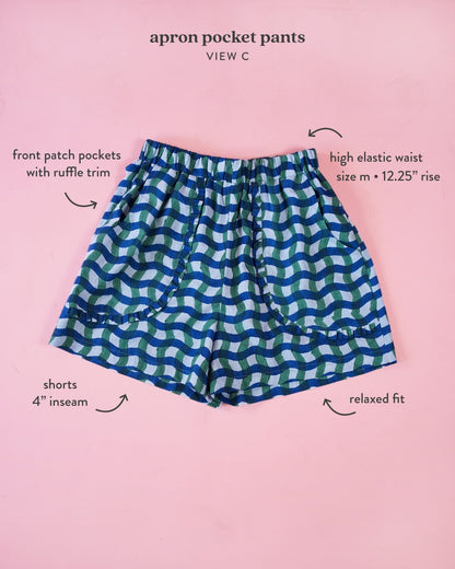 Apron Pocket Pants PDF Pattern - Matchy Matchy Sewing Club - Simplifi Fabric