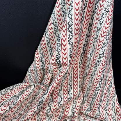 Crimson Arrow - Bagru Indian Cotton Block Print