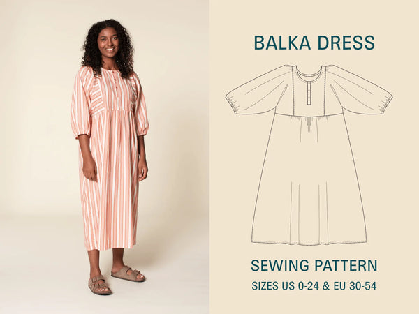 Balka Dress Womens Paper Pattern - Wardrobe by Me