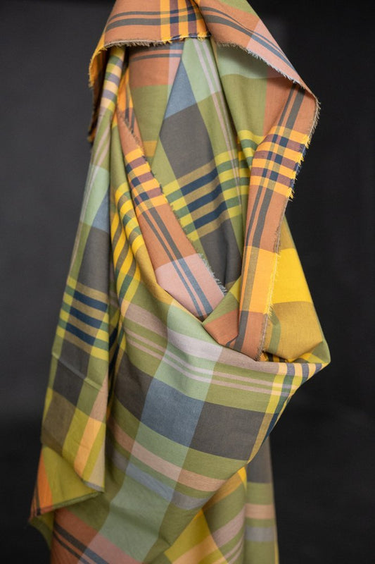 Beanstalk Waterclour Check Indian Organic Cotton - Merchant & Mills - Simplifi Fabric