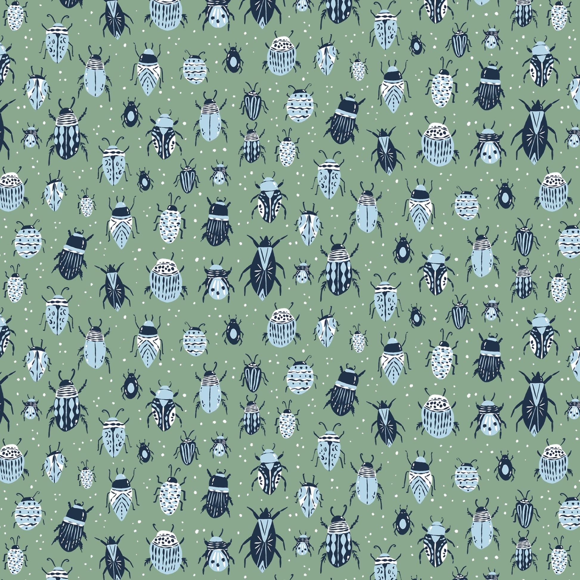 Beautiful Beetles - Camp Canine - Krissy Mast - Cloud 9 Fabrics - Poplin - Simplifi Fabric