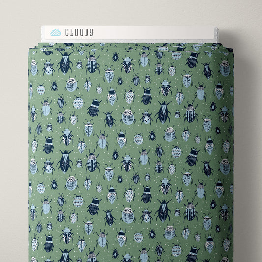 Beautiful Beetles - Camp Canine - Krissy Mast - Cloud 9 Fabrics - Poplin - Simplifi Fabric