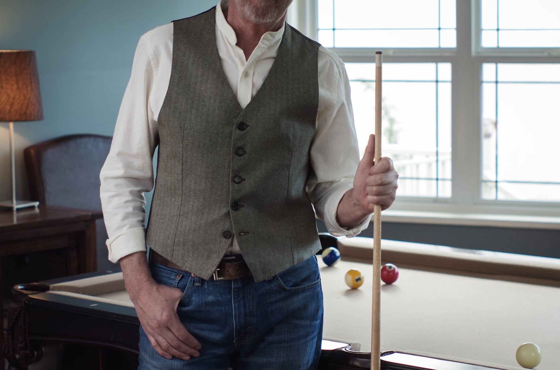 Belvedere Waistcoat Mens PDF Sewing Pattern - Thread Theory - Simplifi Fabric