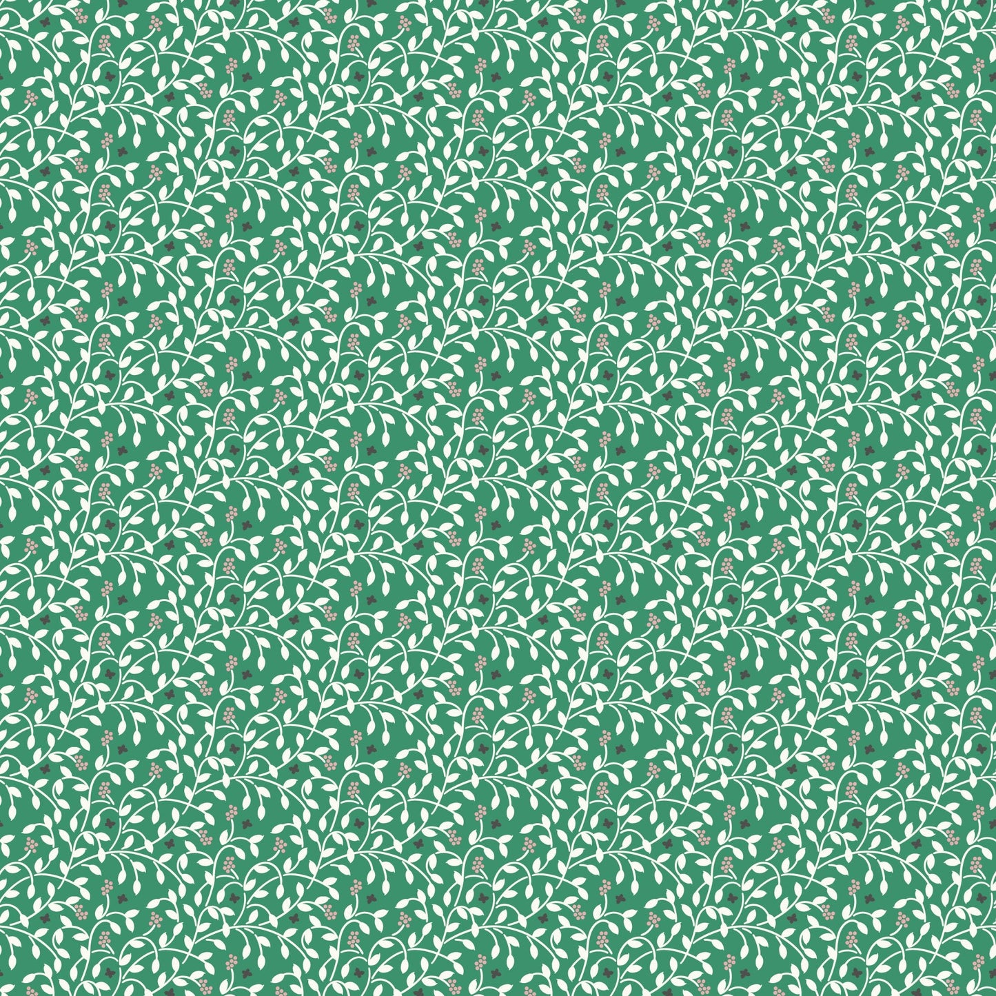 Berry Vines - Emerald - Little Bo - Kimberly Morgan - Cloud 9 Fabrics - Poplin - Simplifi Fabric