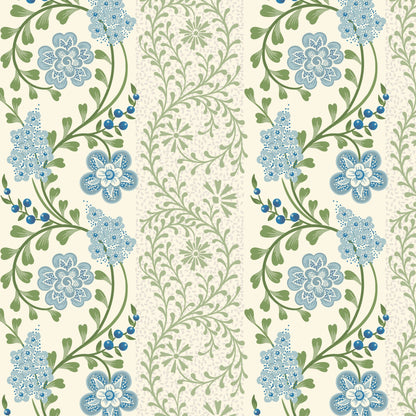 Blooming Heirlooms - Blue - Summer Garden - House Of Haricot - Cloud 9 Fabrics - Poplin - Simplifi Fabric