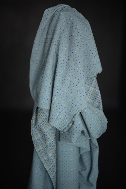 Blue Bobbette Cross Indian Cotton - Merchant & Mills - Simplifi Fabric