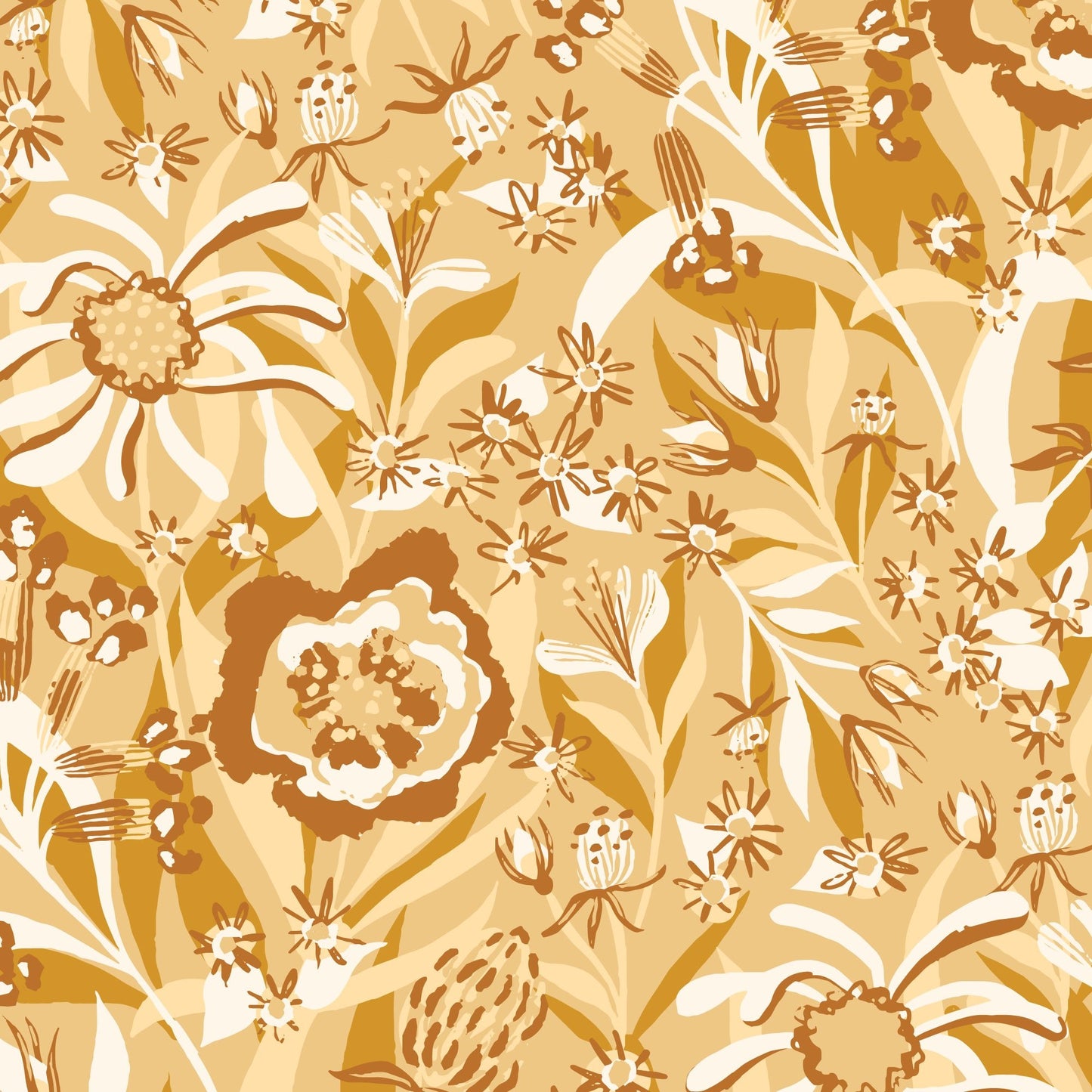 Bouquet - Pale Orange - Kindred Comforts - Tanya Celia - Cloud 9 Fabrics - Poplin - Simplifi Fabric
