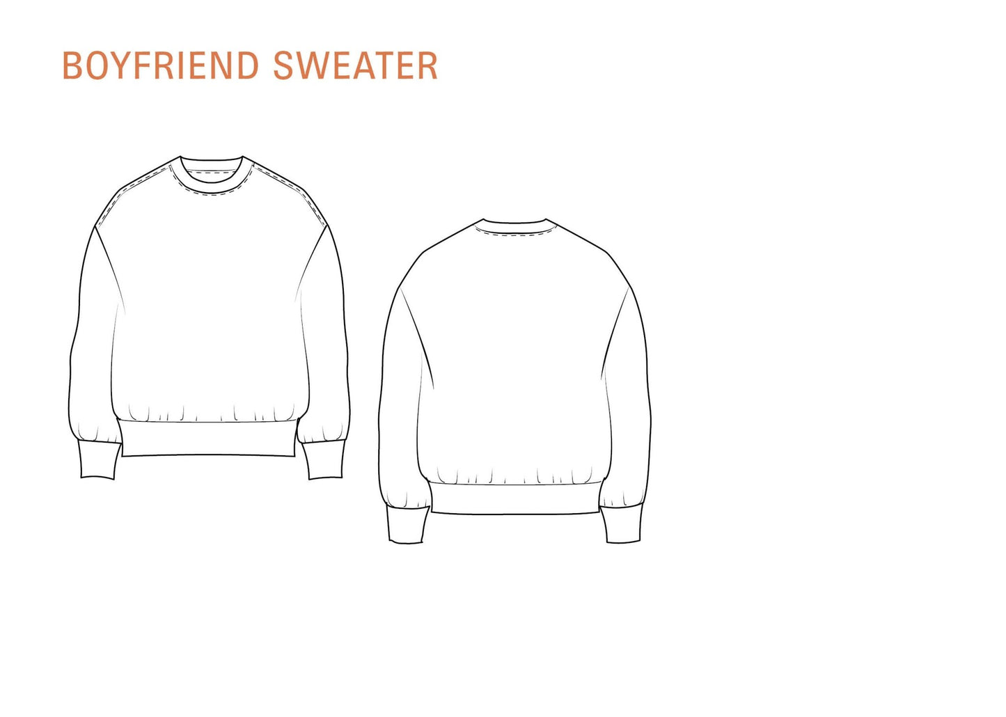 Boyfriend Sweater Paper Pattern - Wardrobe by Me - Simplifi Fabric