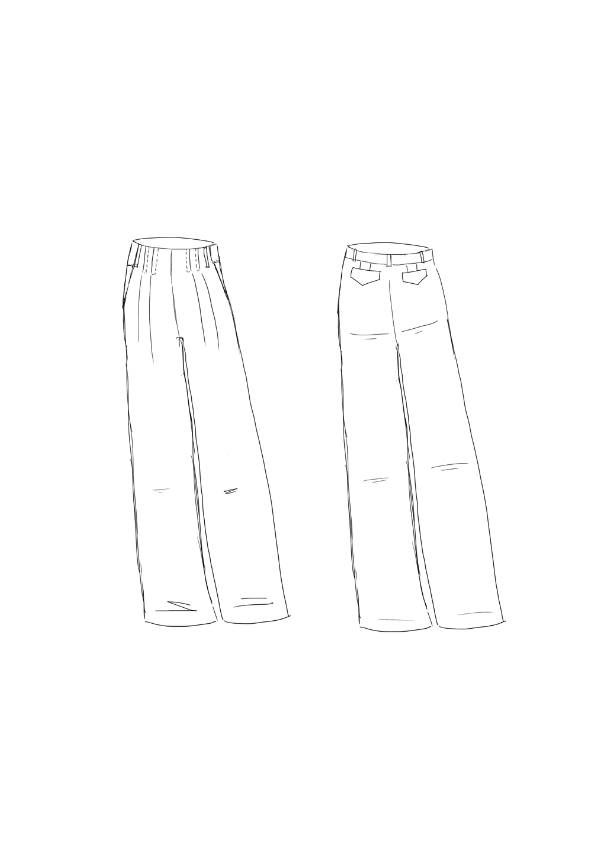 Brooklyn Trousers Paper Sewing Pattern - Maison Fauve - Simplifi Fabric