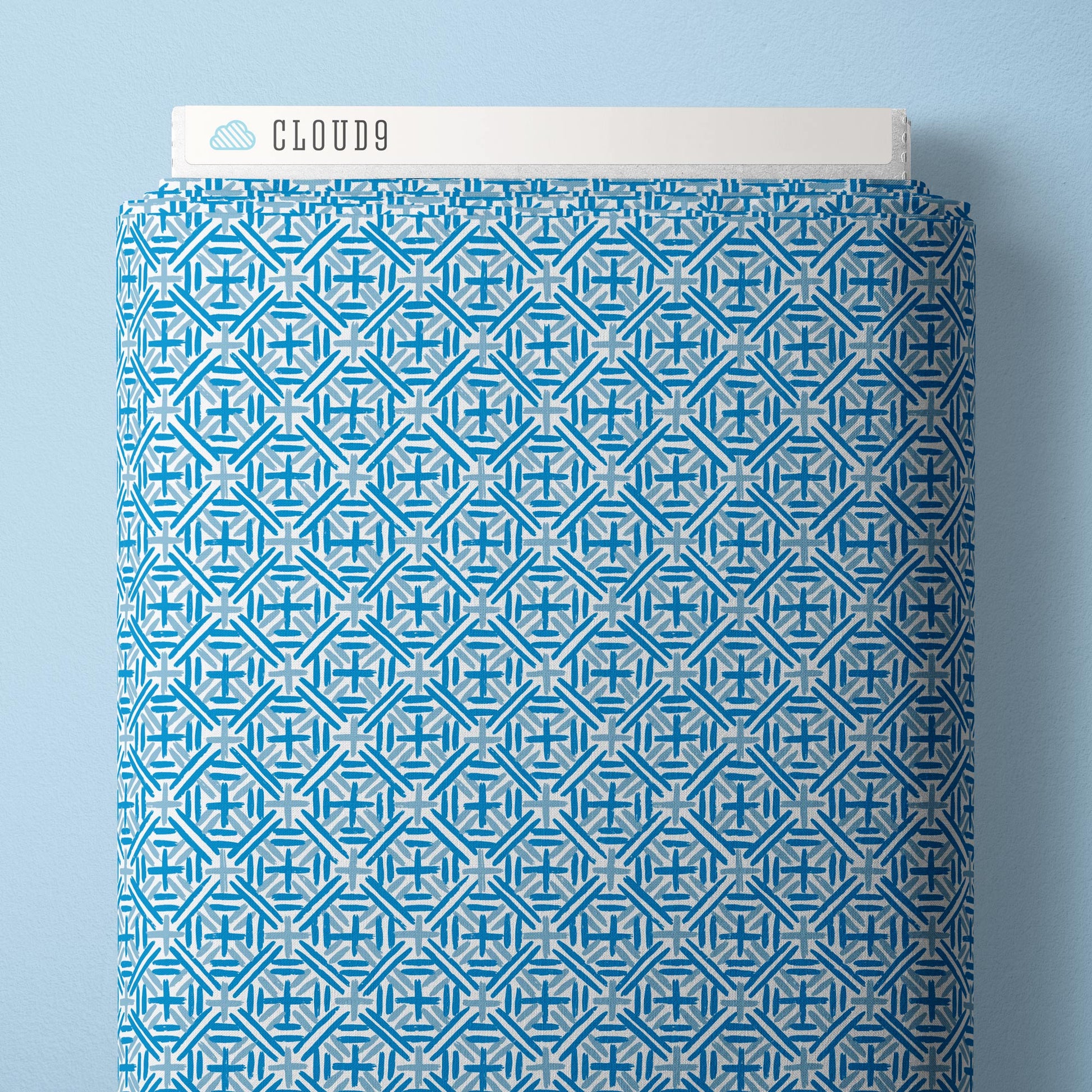 Cafe Weave - Blue - Nice Nice - Emily Taylor - Cloud 9 Fabrics - Poplin - Simplifi Fabric