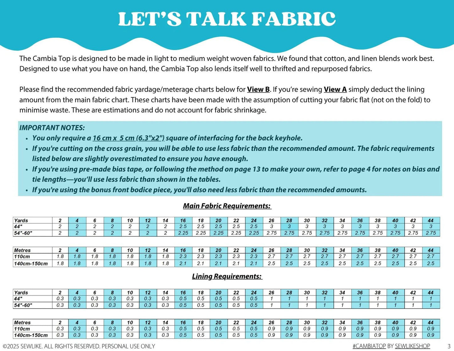Cambia Top PDF Sewing Pattern - Sew Like Shop - Simplifi Fabric