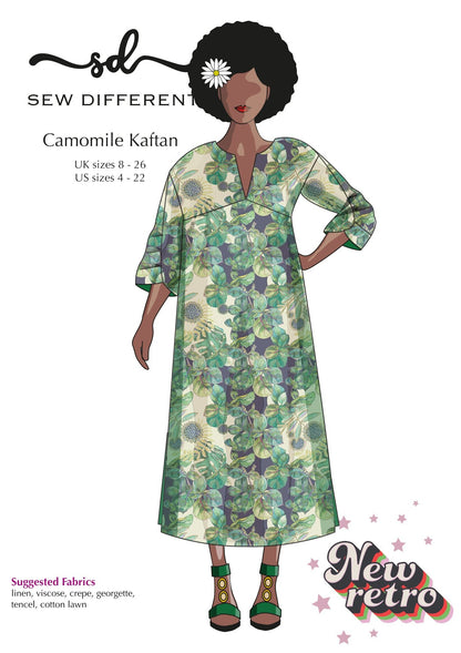 Camomile Kaftan - Paper Sewing Pattern - Sew Different - Simplifi Fabric