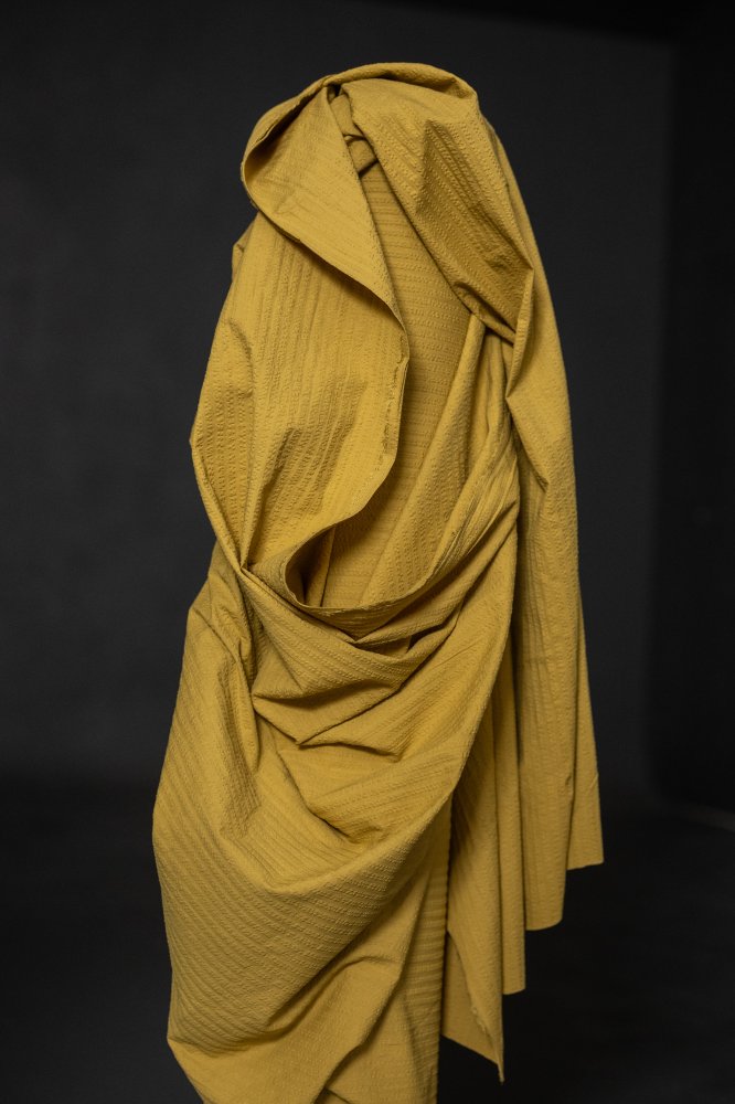 Cantaloupe Seersucker Stripe Indian Organic Cotton - Merchant & Mills - Simplifi Fabric