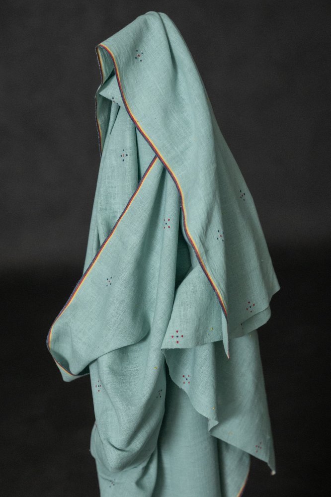 Cassat Blue Tangaliya Handwoven Indian Organic Cotton - Merchant & Mills - Simplifi Fabric