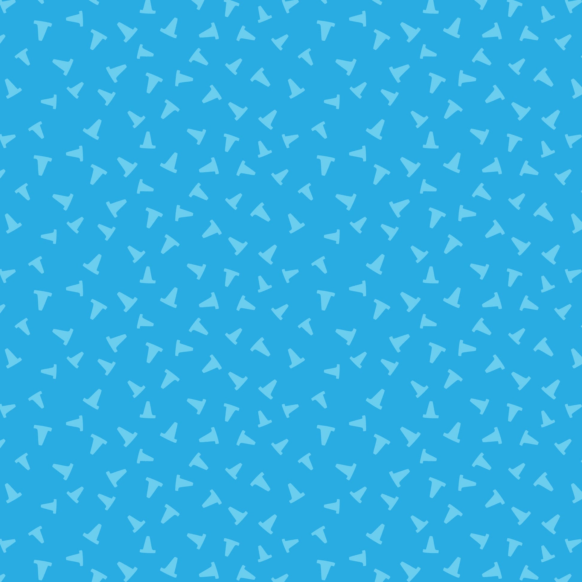 Caution - Blue - Fire! Fire! Fire! - Loo McNulty - Cloud 9 Fabrics - Poplin - Simplifi Fabric