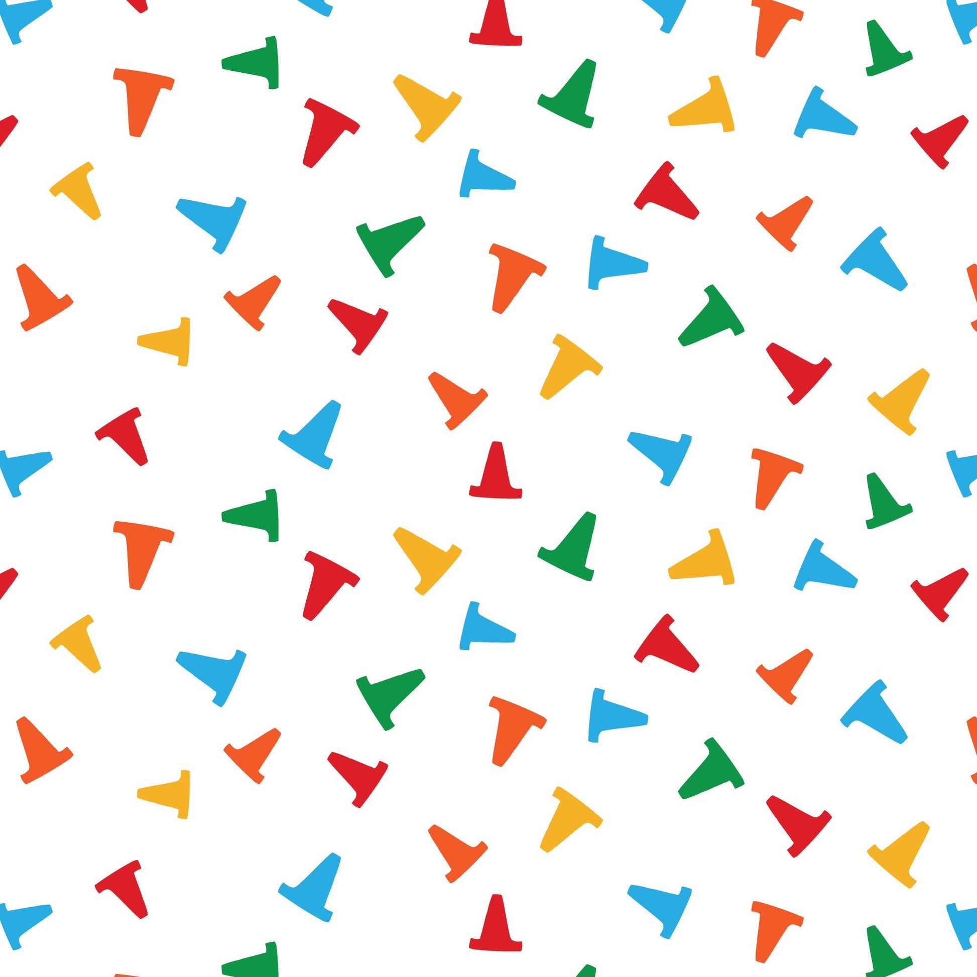 Caution - Multi - Fire! Fire! Fire! - Loo McNulty - Cloud 9 Fabrics - Poplin - Simplifi Fabric