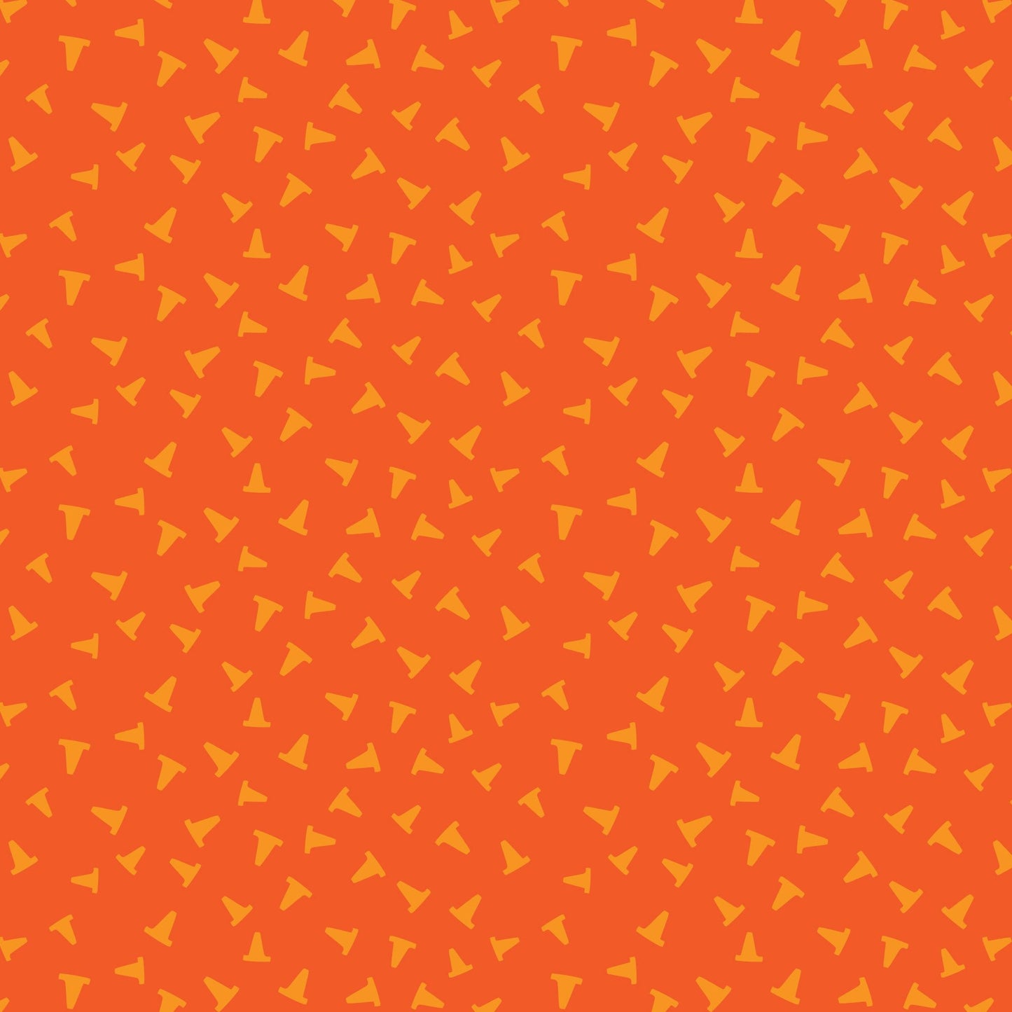 Caution - Orange - Fire! Fire! Fire! - Loo McNulty - Cloud 9 Fabrics - Poplin - Simplifi Fabric