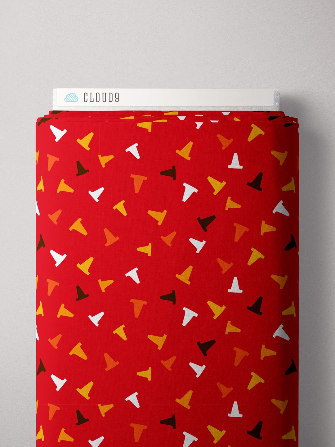 Caution - Red - Fire! Fire! Fire! - Loo McNulty - Cloud 9 Fabrics - Poplin - Simplifi Fabric