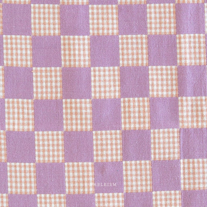 Checkmate - Checkers - Amethyst - Fableism Supply Co. - Simplifi Fabric