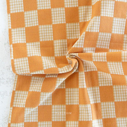 Checkmate - Checkers - Butterscotch - Fableism Supply Co. - Simplifi Fabric