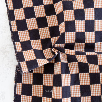 Checkmate - Checkers - Ebony - Fableism Supply Co. - Simplifi Fabric