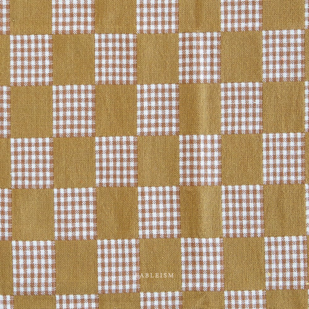 Checkmate - Checkers - Olive - Fableism Supply Co. - Simplifi Fabric