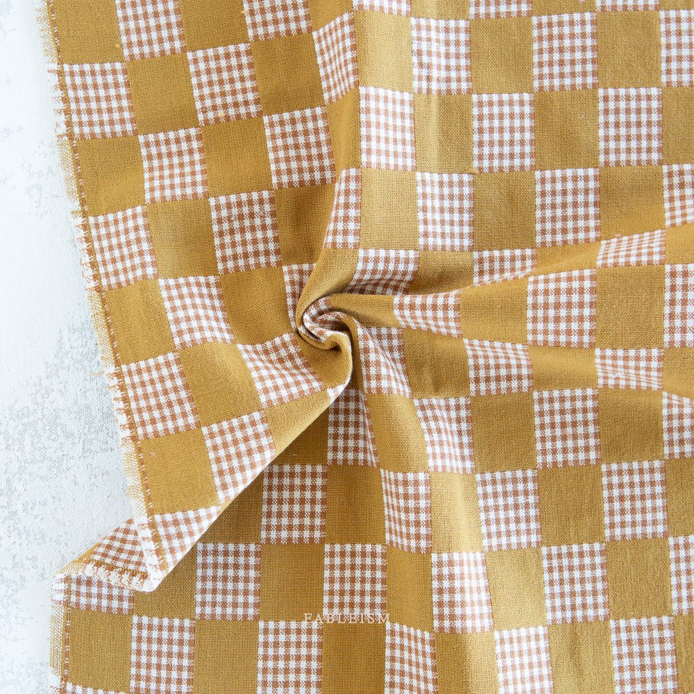 Checkmate - Checkers - Olive - Fableism Supply Co. - Simplifi Fabric
