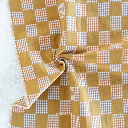 Checkmate - Checkers - Olive - Fableism Supply Co. - Simplifi Fabric