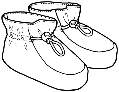 Child's Snuggle Booties PDF Pattern - 557 - The Green Pepper Patterns - Simplifi Fabric