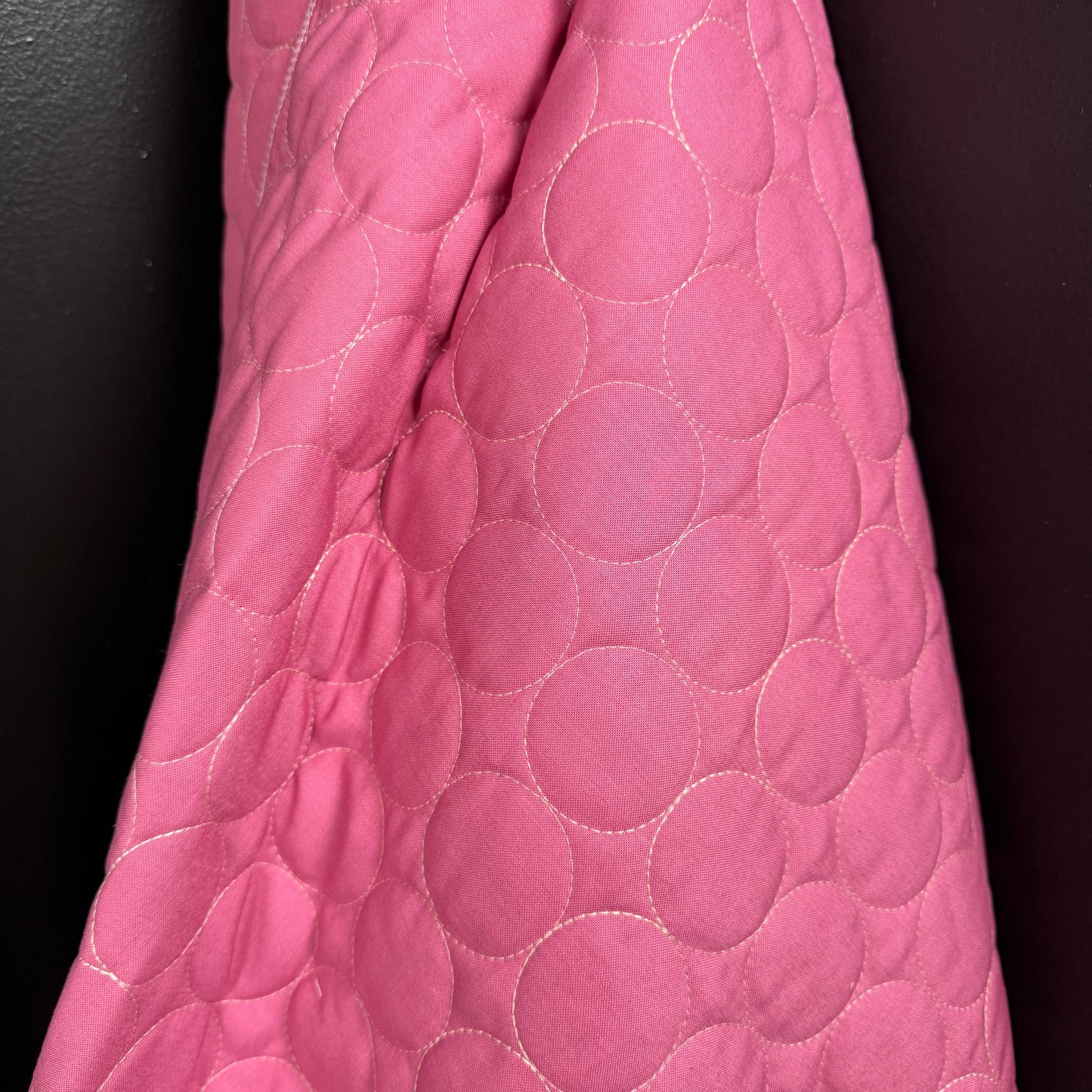 Circle Stitch Quilted - Japanese Import - Pink/Beige