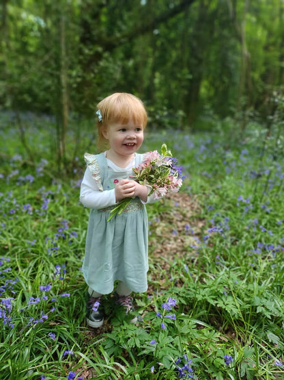 Cleo Pinafore Dress - Kids Paper Sewing Pattern - Two Stitches Patterns - Simplifi Fabric