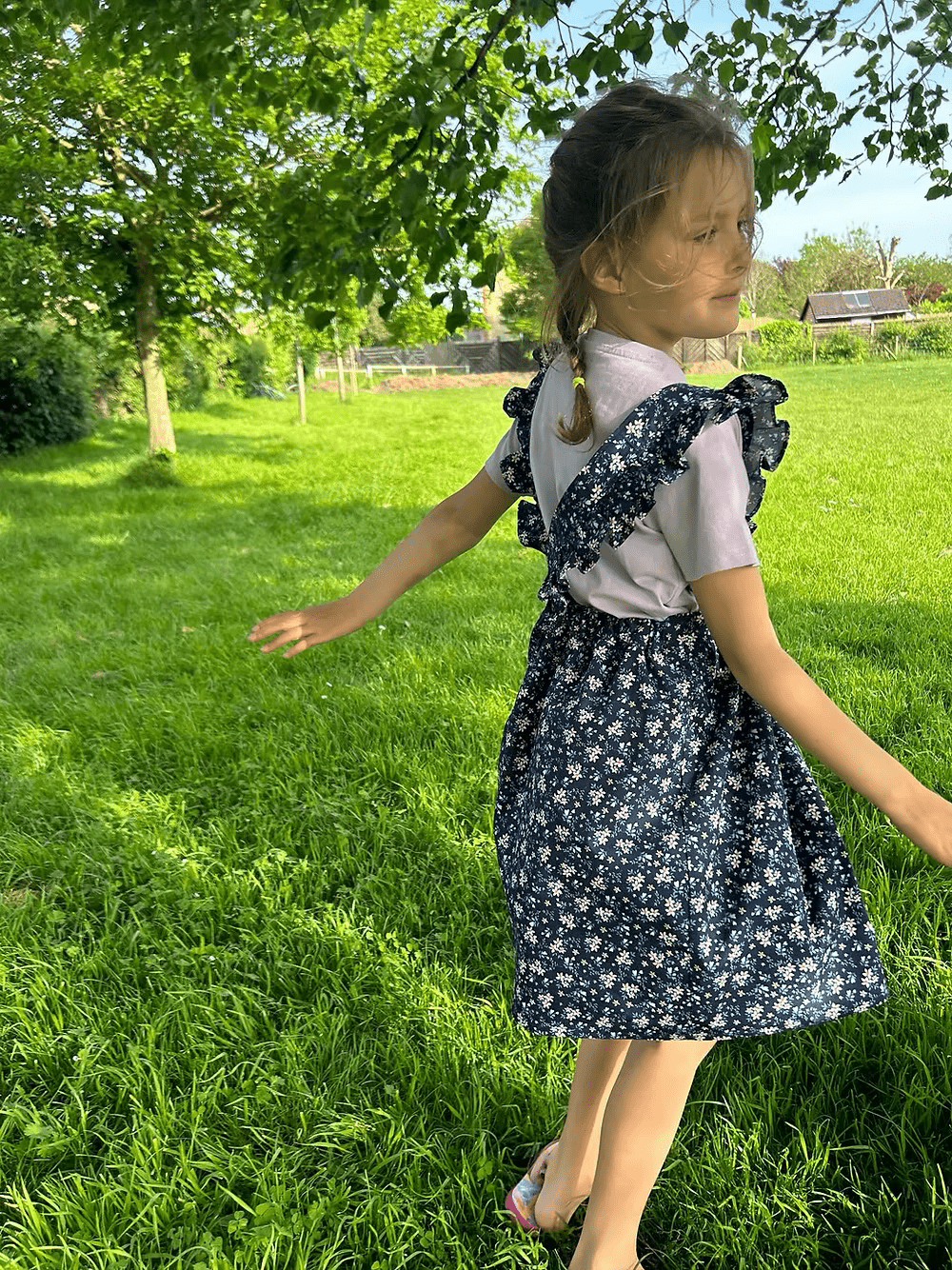 Cleo Pinafore Dress - Kids Paper Sewing Pattern - Two Stitches Patterns - Simplifi Fabric