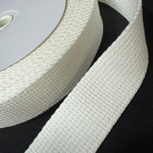 30mm Webbing - Cloud White - Japanese Import (sold per meter)